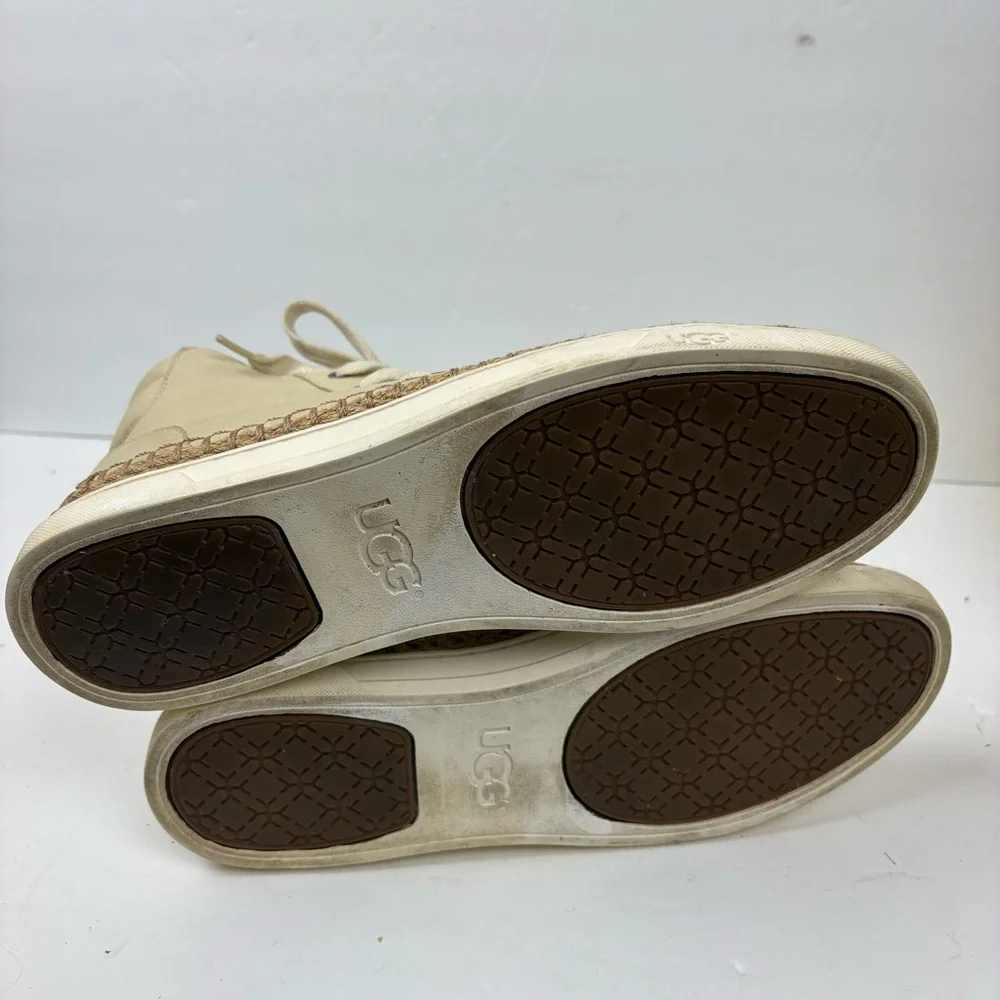 UGG Gradie Ivory Cream High-Top Sneakers Women’s size 10